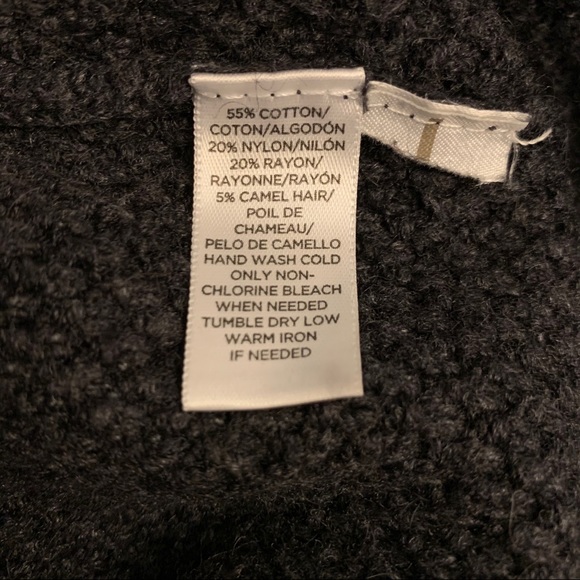 ❗️3/$20❗️Loft Charcoal Gray Sweater Dress EUC - Picture 8 of 8